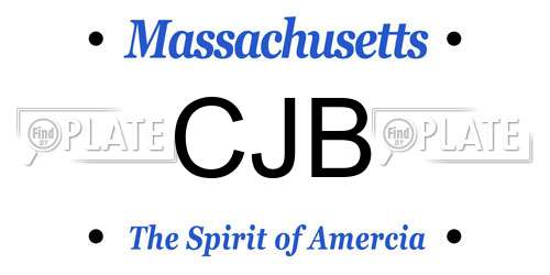 CJB Massachusetts License Plate