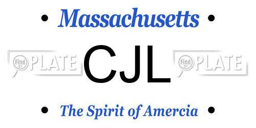 CJL Massachusetts License Plate