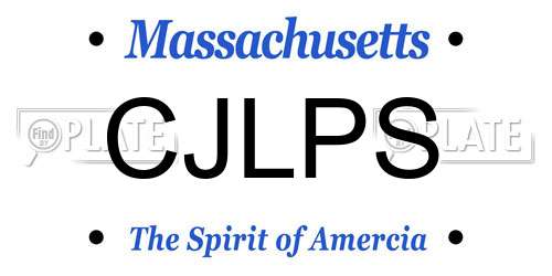 CJLPS Massachusetts License Plate