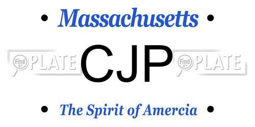 CJP Massachusetts License Plate