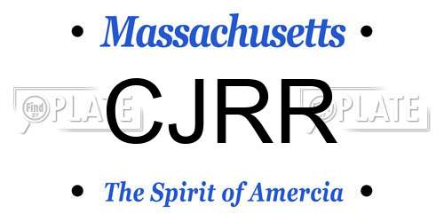CJRR Massachusetts License Plate