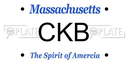 CKB Massachusetts License Plate