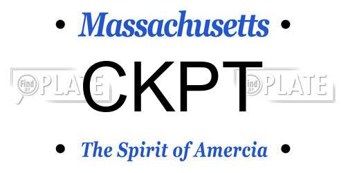 CKPT Massachusetts License Plate
