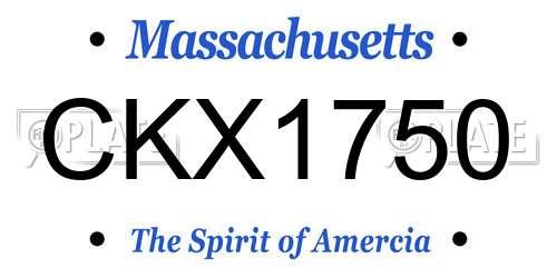 CKX1750 Massachusetts License Plate