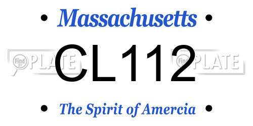 CL112 Massachusetts License Plate