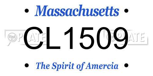 CL1509 Massachusetts License Plate