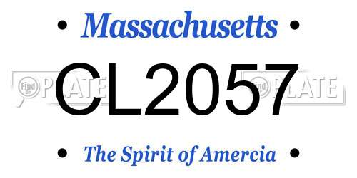 CL2057 Massachusetts License Plate
