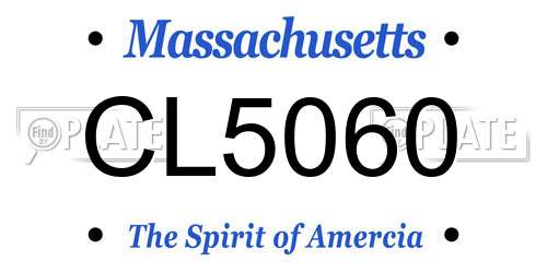 CL5060 Massachusetts License Plate
