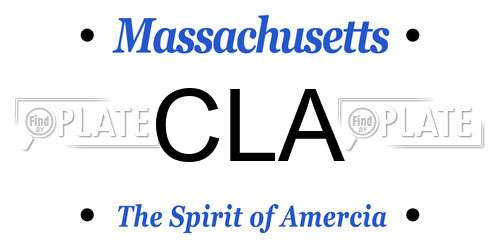 CLA Massachusetts License Plate