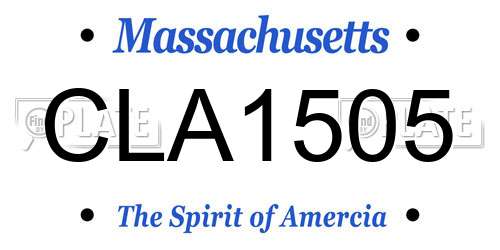 CLA1505 Massachusetts License Plate