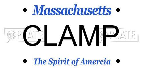 CLAMP Massachusetts License Plate
