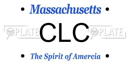 CLC Massachusetts License Plate