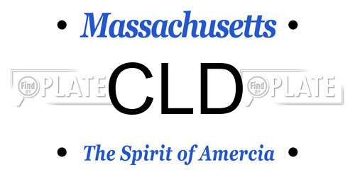 CLD Massachusetts License Plate