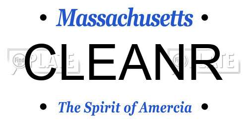 CLEANR Massachusetts License Plate