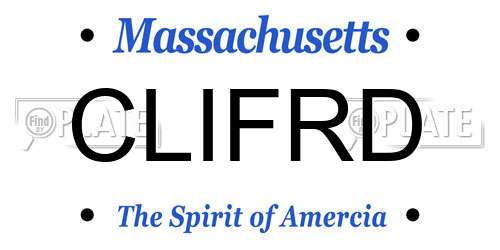 CLIFRD Massachusetts License Plate