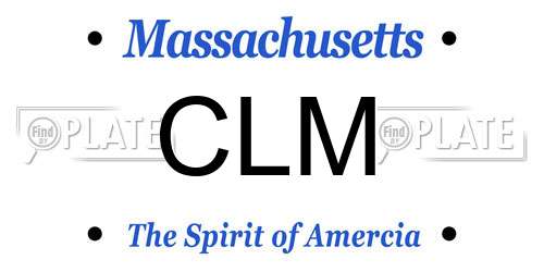 CLM Massachusetts License Plate