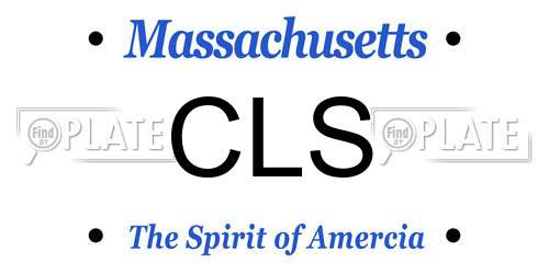 CLS Massachusetts License Plate
