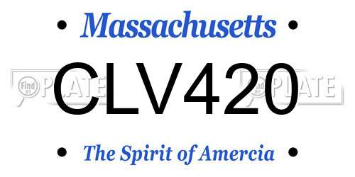 CLV420 Massachusetts License Plate