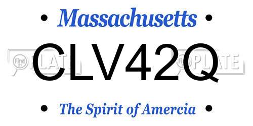 CLV42Q Massachusetts License Plate