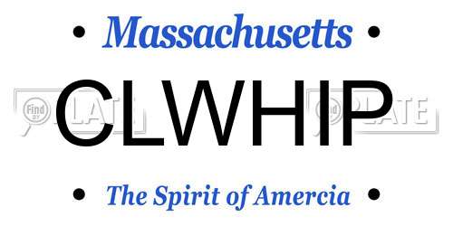 CLWHIP Massachusetts License Plate