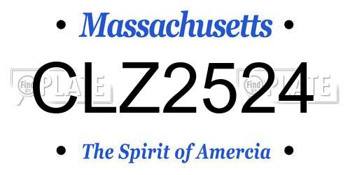 CLZ2524 Massachusetts License Plate