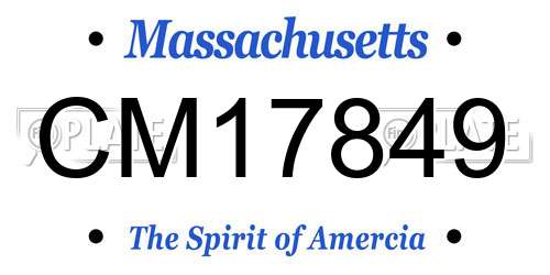 CM17849 Massachusetts License Plate