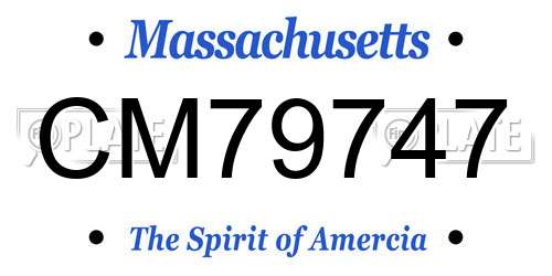 CM79747 Massachusetts License Plate