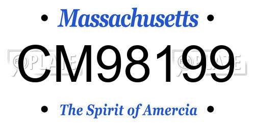 CM98199 Massachusetts License Plate