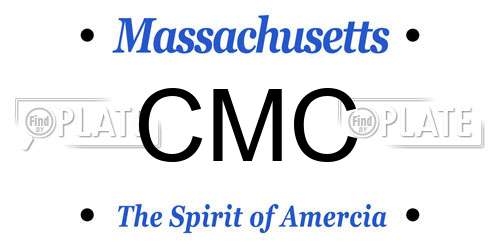 CMC Massachusetts License Plate