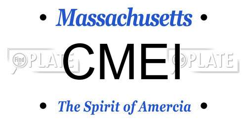 CMEI Massachusetts License Plate