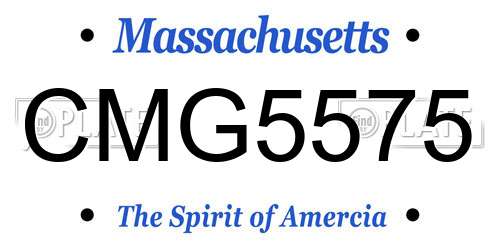 CMG5575 Massachusetts License Plate