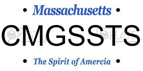 CMGSSTS Massachusetts License Plate