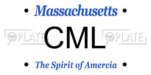 CML Massachusetts License Plate