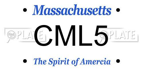 CML5 Massachusetts License Plate