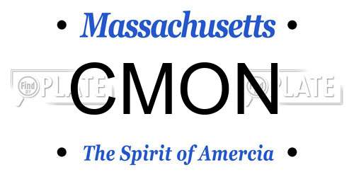 CMON Massachusetts License Plate