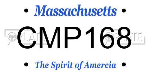 CMP168 Massachusetts License Plate