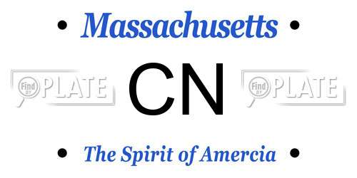 CN Massachusetts License Plate
