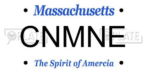 CNMNE Massachusetts License Plate