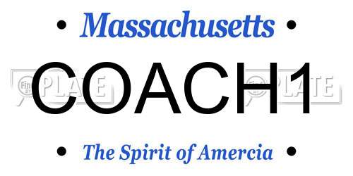 COACH1 Massachusetts License Plate