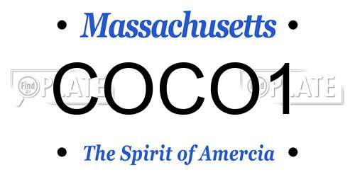 COCO1 Massachusetts License Plate
