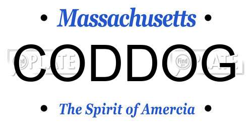CODDOG Massachusetts License Plate