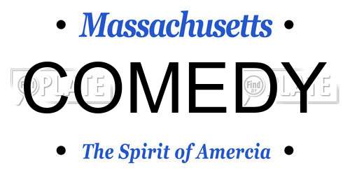COMEDY Massachusetts License Plate