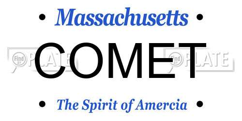 COMET Massachusetts License Plate