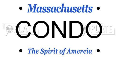 CONDO Massachusetts License Plate