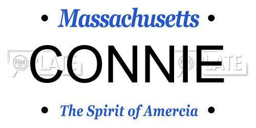 CONNIE Massachusetts License Plate