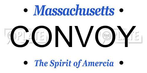 CONVOY Massachusetts License Plate