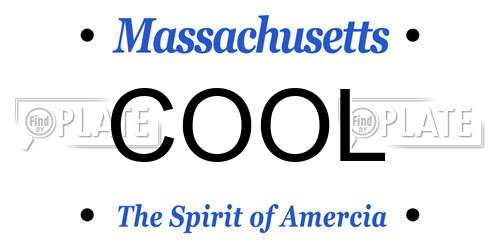COOL Massachusetts License Plate