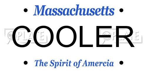 COOLER Massachusetts License Plate