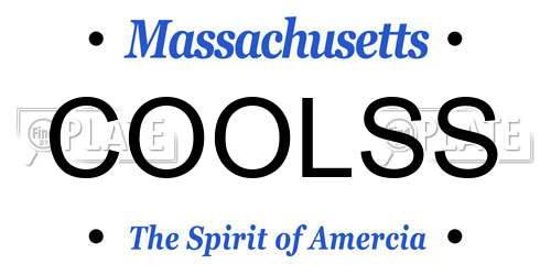 COOLSS Massachusetts License Plate