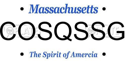 COSQSSG Massachusetts License Plate